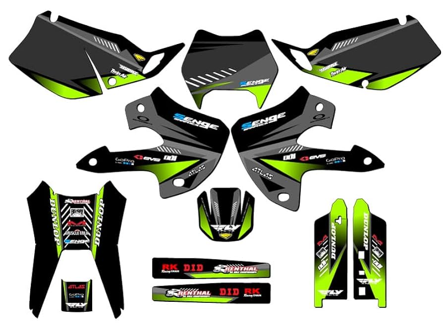 Amazon.com: 1997-2008 KLX 300 Surge Black Senge Graphics